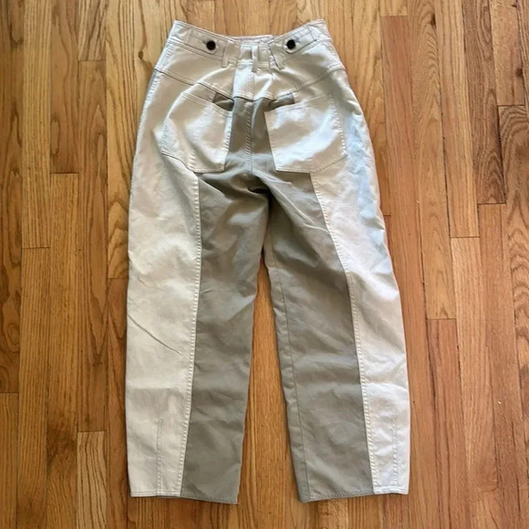 Ulla Johnson 6 button front pants tan beige color block, waist has been hemmed - Picture 7 of 7